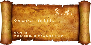 Koronkai Attila névjegykártya